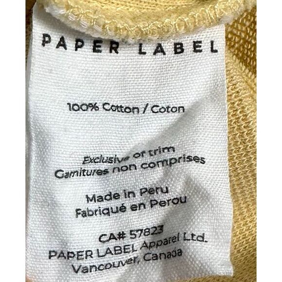 Paper Label women’s yellow sweatshirt size Large.  #15-0361 - Picture 4 of 5
